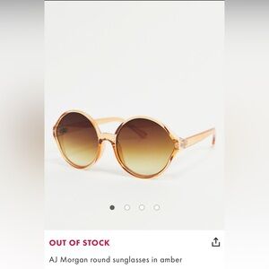 AJ Morgan “Last Dance” Round Women’s  Sunglasses- Champagne Color
